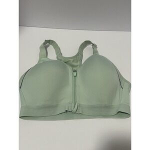 LAYER8 Maximum Support Large Sport Bra Sage-Green Fitted Front Zipper Activewear